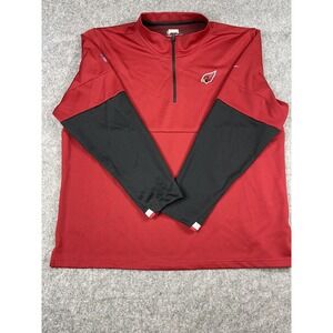 Arizona Cardinals Shirt Mens 2XL Red Black NFL Football Dri Fit Pullover Nike